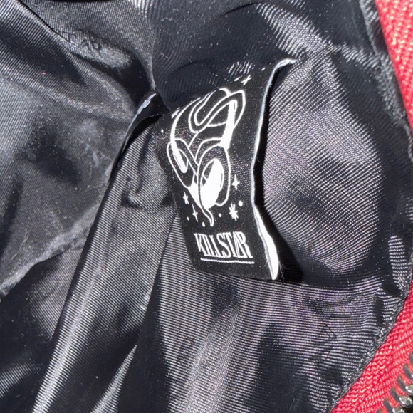 Killstar Red Skull Crossbody Bag Gothic Velvet Purse Tassel Strap EUC - Picture 11 of 13